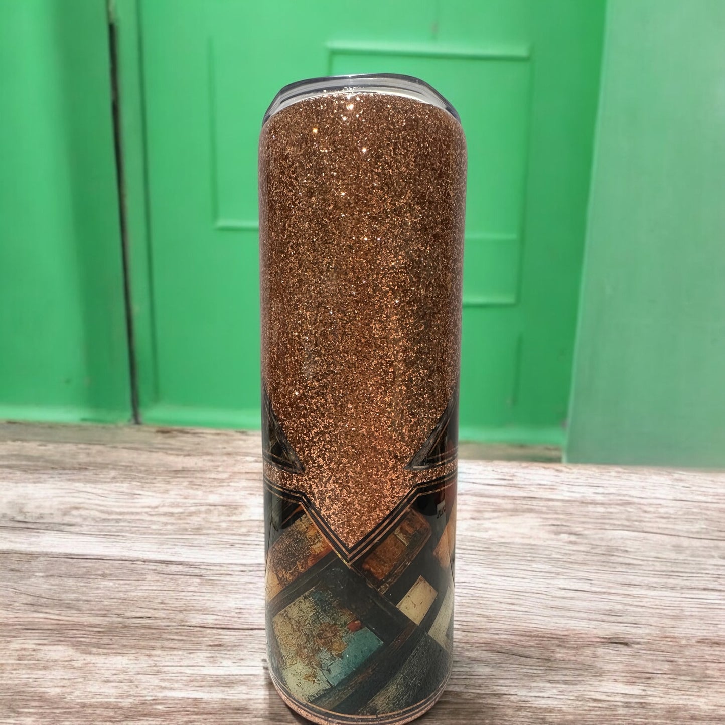 20 oz Stunning Vinyl and glitter combo Tumbler
