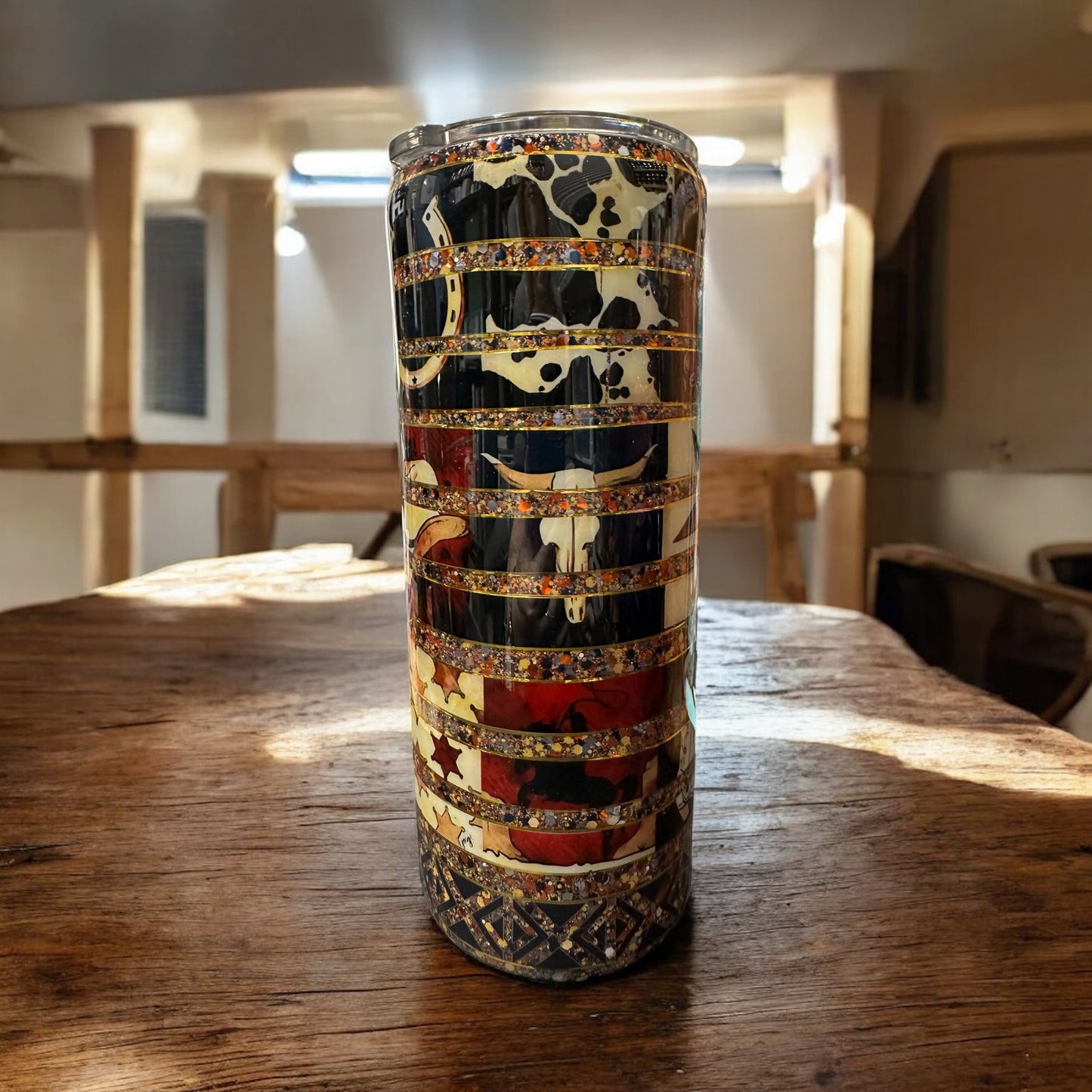 30 oz fatty Western theme tumbler