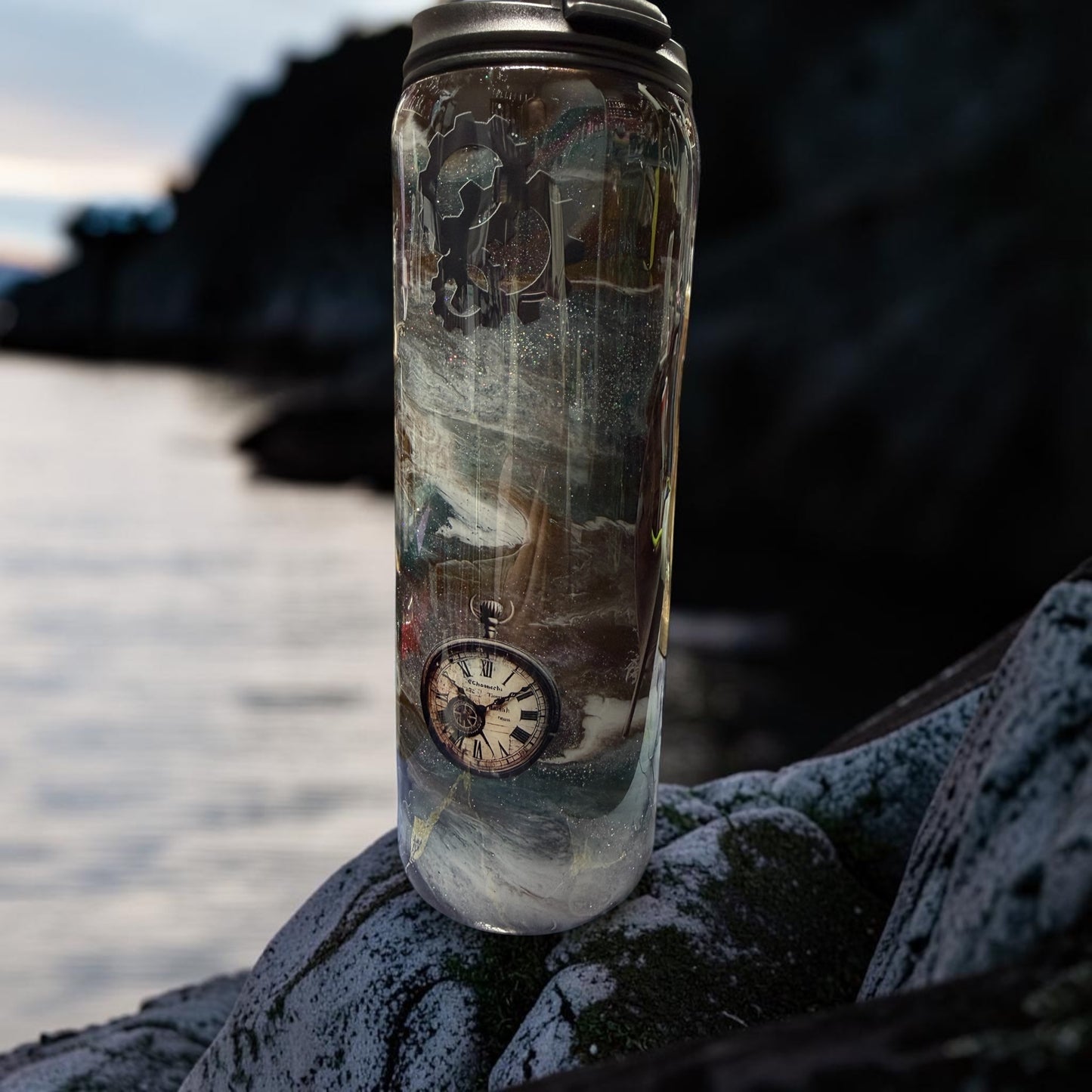 20 oz Butterfly mask design tumbler