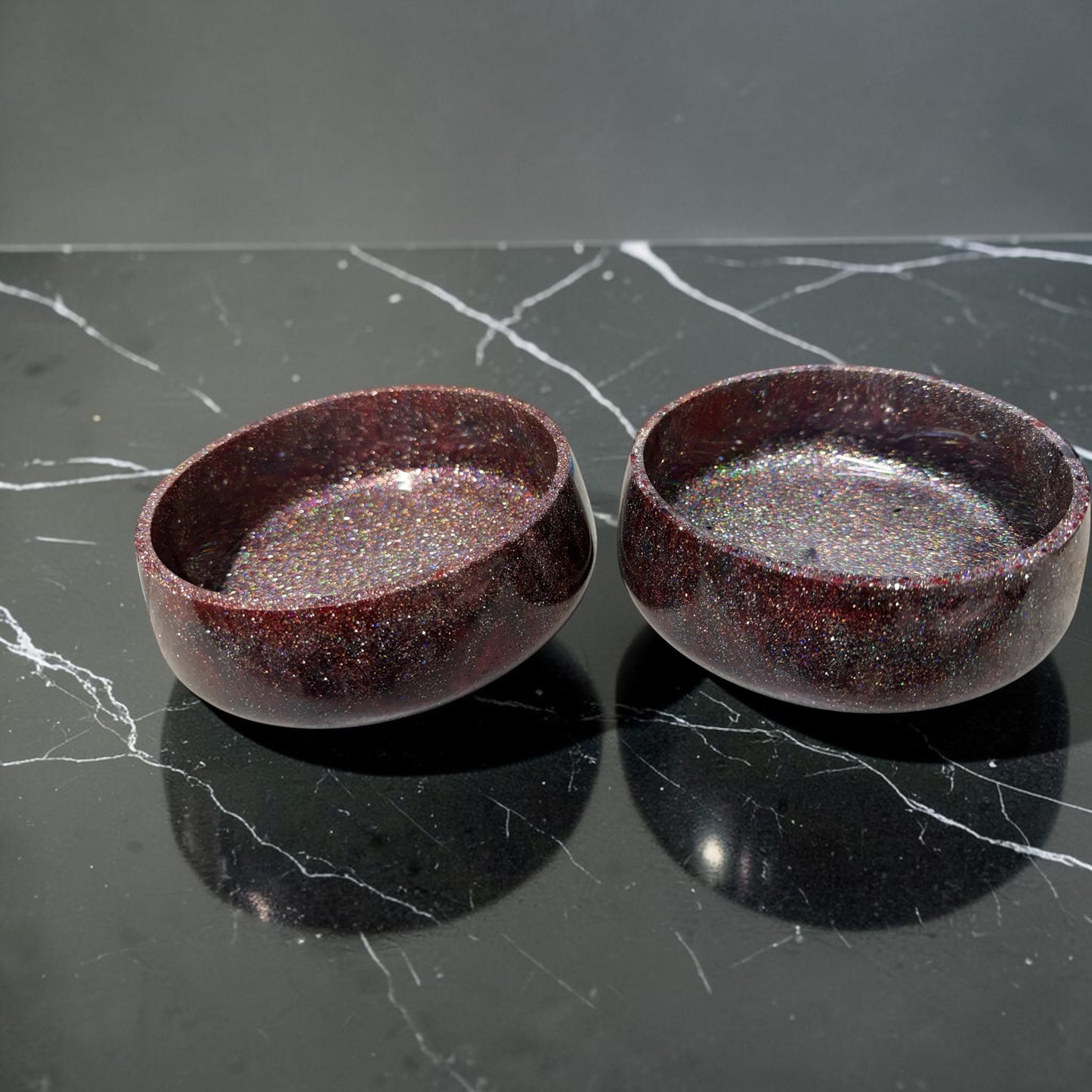 Custom Dog Bowls inside measures 6 inches wide and 1.75 inches deep