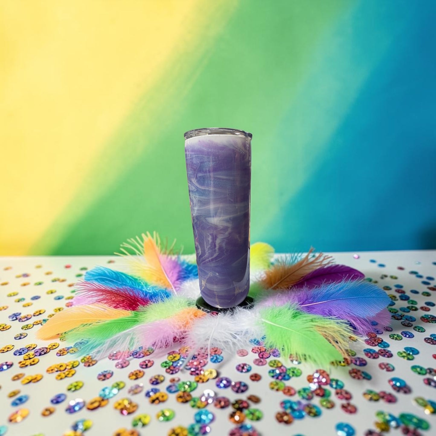 20 oz Purple and colorful fairy