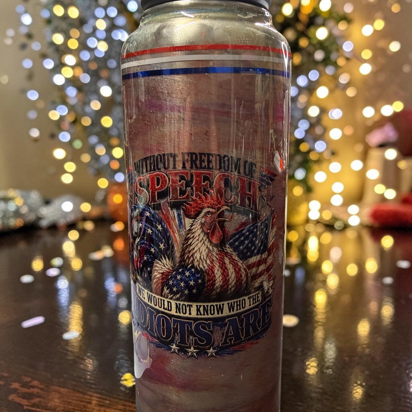 50 oz Water bottle with Freedom of speech