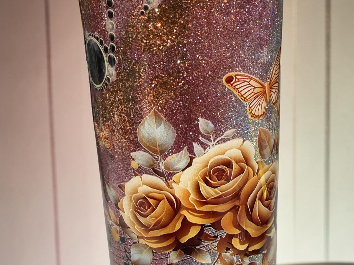 20 oz "where words fail music speaks" tumbler