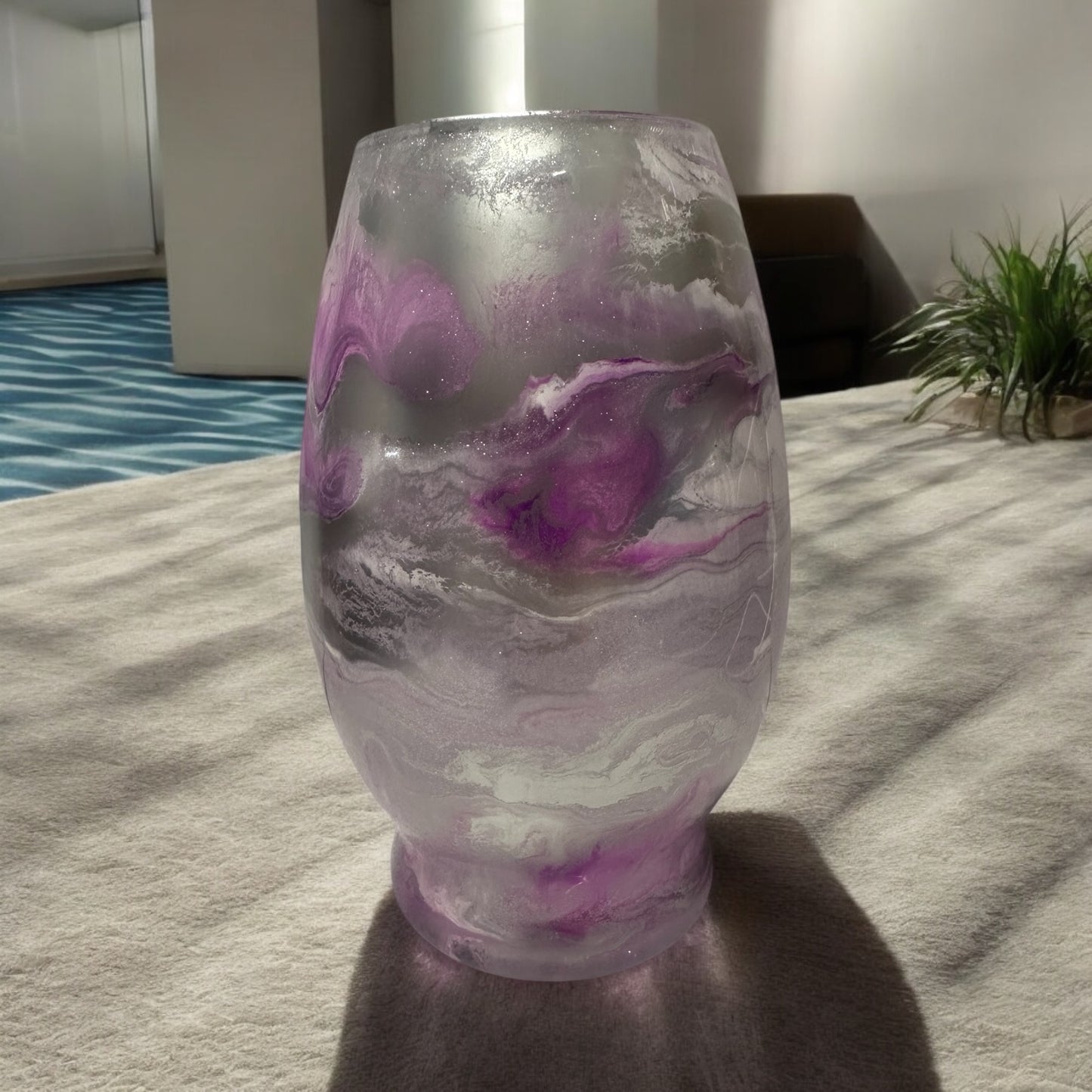 Pink and Silver vase