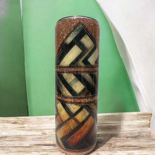 20 oz Stunning Vinyl and glitter combo Tumbler