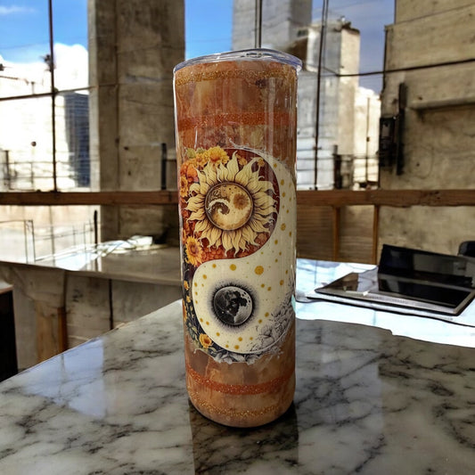20 oz Ying Yang design tumbler