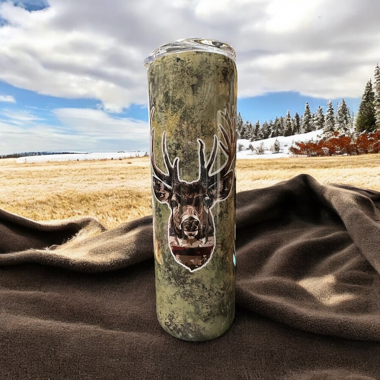 30 oz Deer and Camo tumbler
