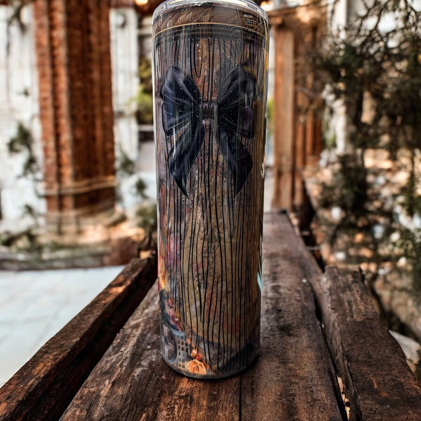 Stunning 30 Oz tumbler with steampunk and flowers