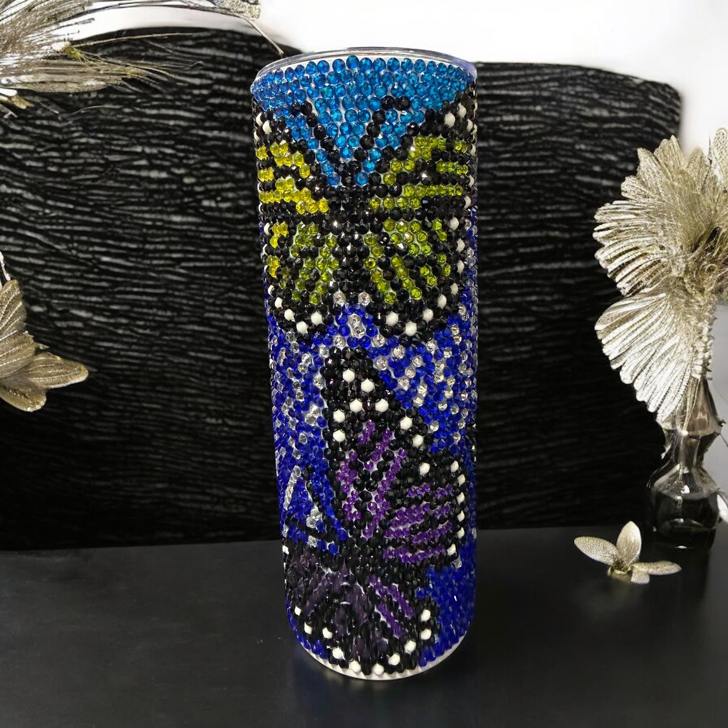 20 oz Butterfly rhinestone tumbler