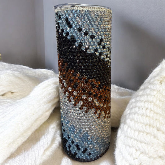 20 oz Swirl designed Rhinestone tumbler