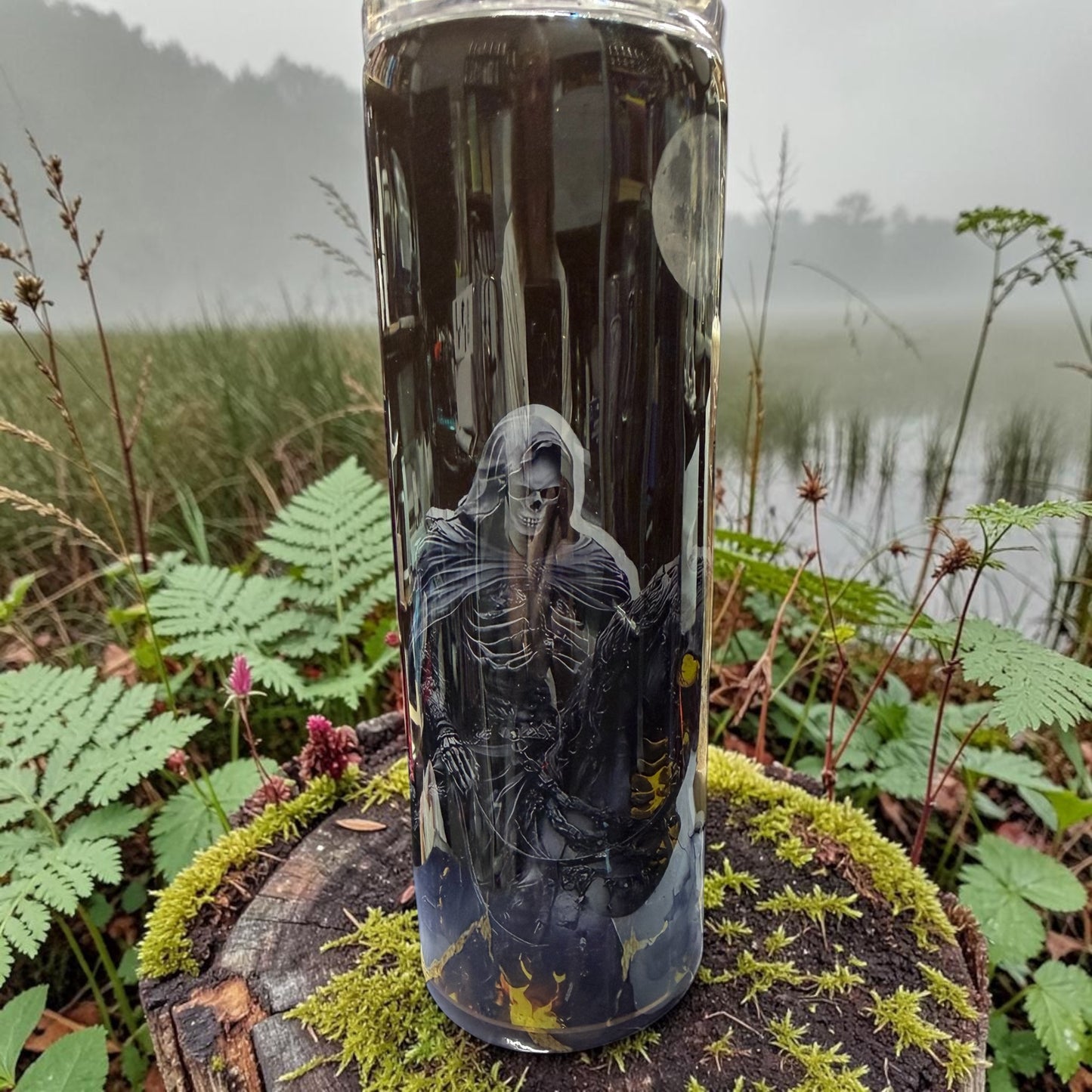 30 oz Skelton on horse tumbler