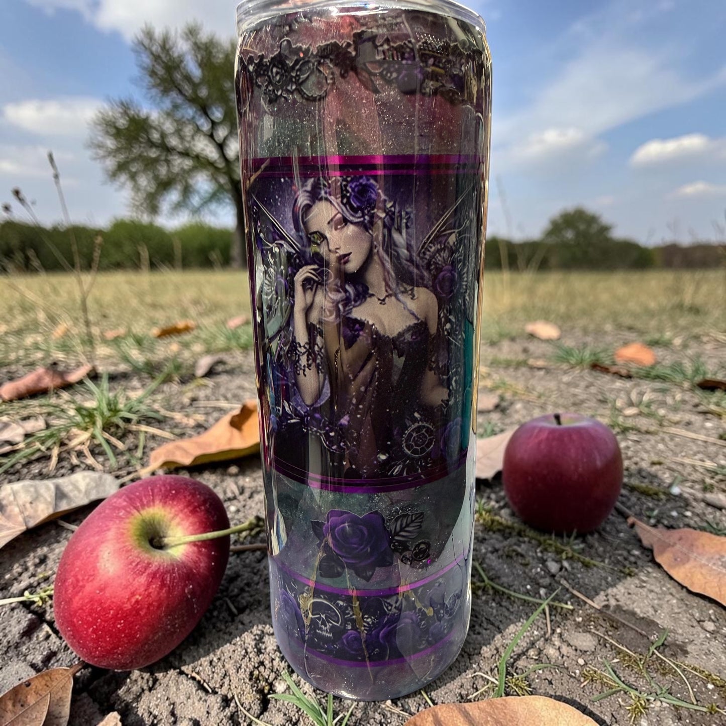 20 oz Pretty purple girl tumbler