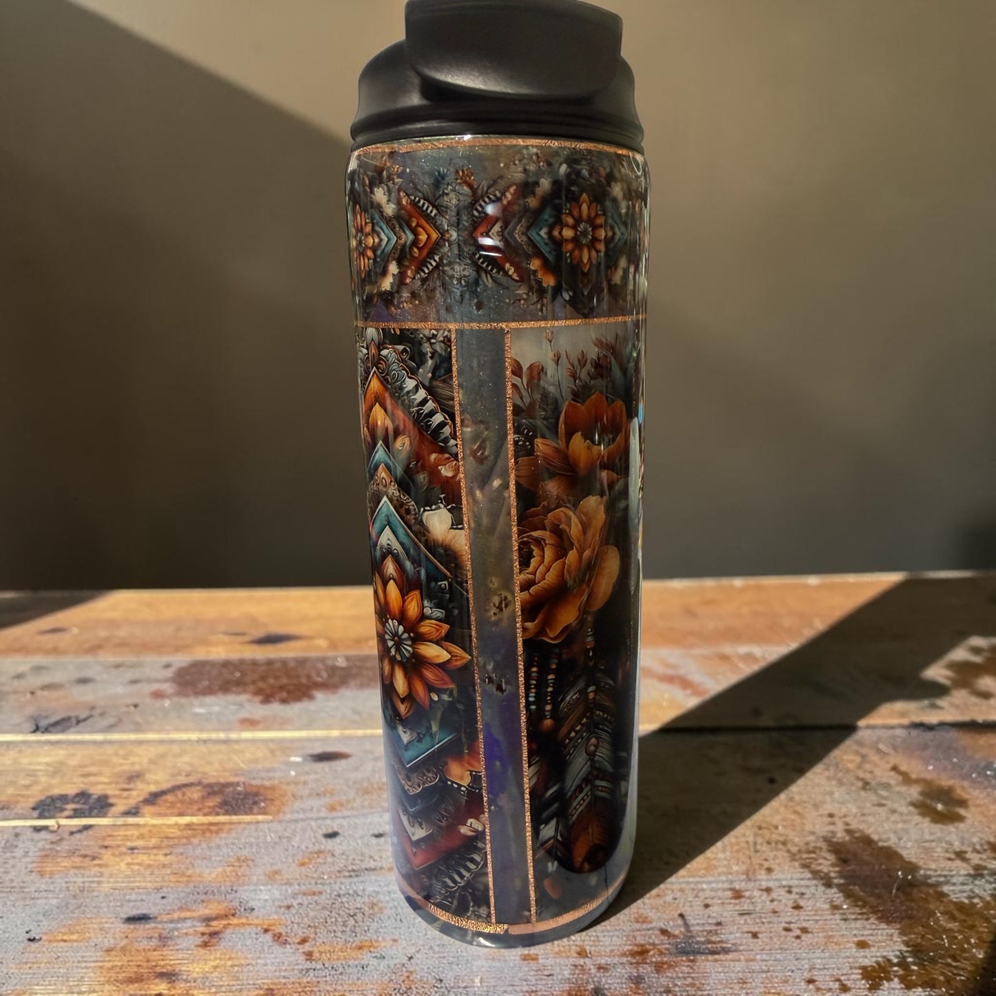 20 oz Country girl and flowers tumbler