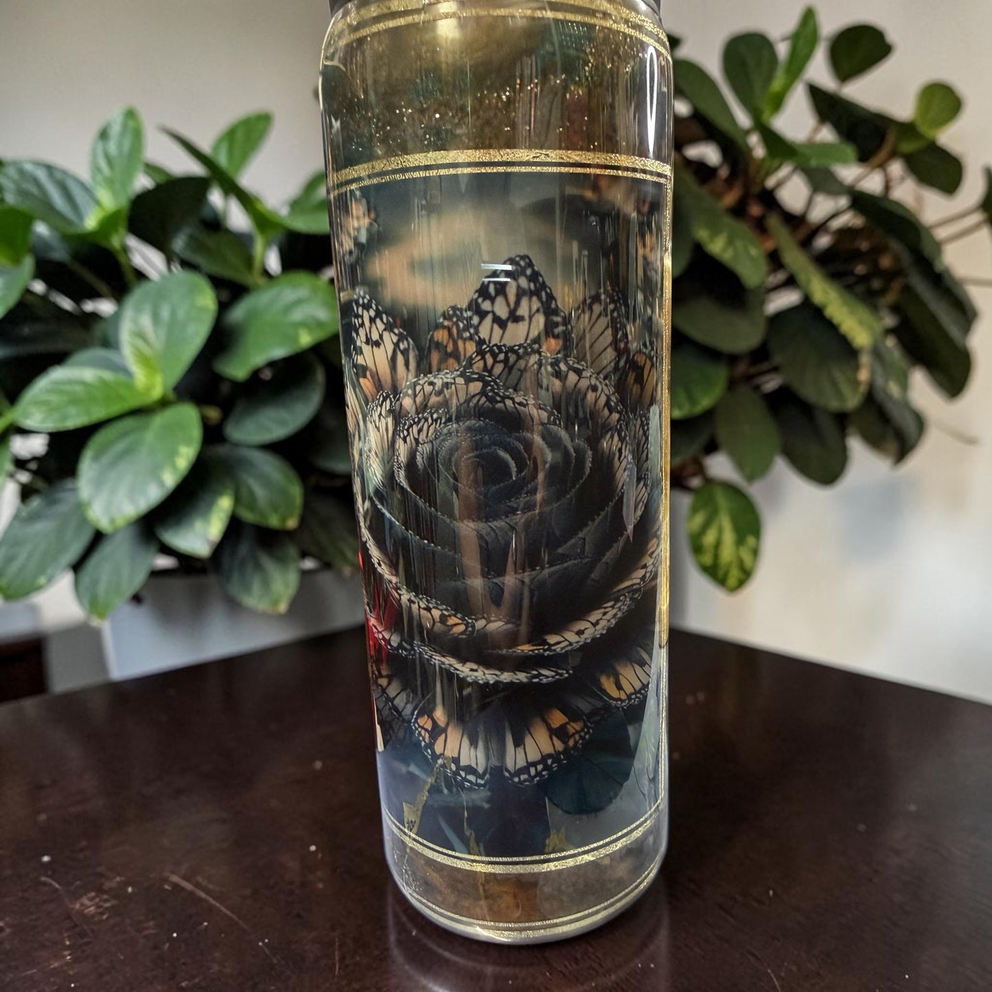 20 oz Butterly rose tumbler