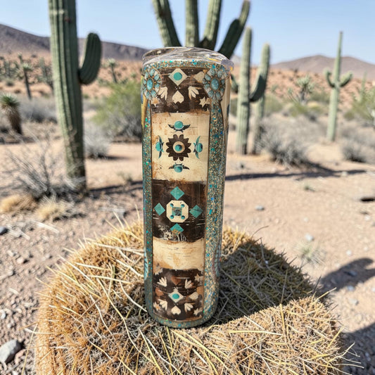 30 oz Country jade and cross tumbler
