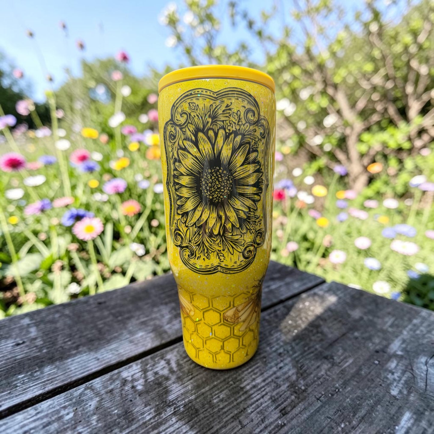 40 oz Sunflower tumbler