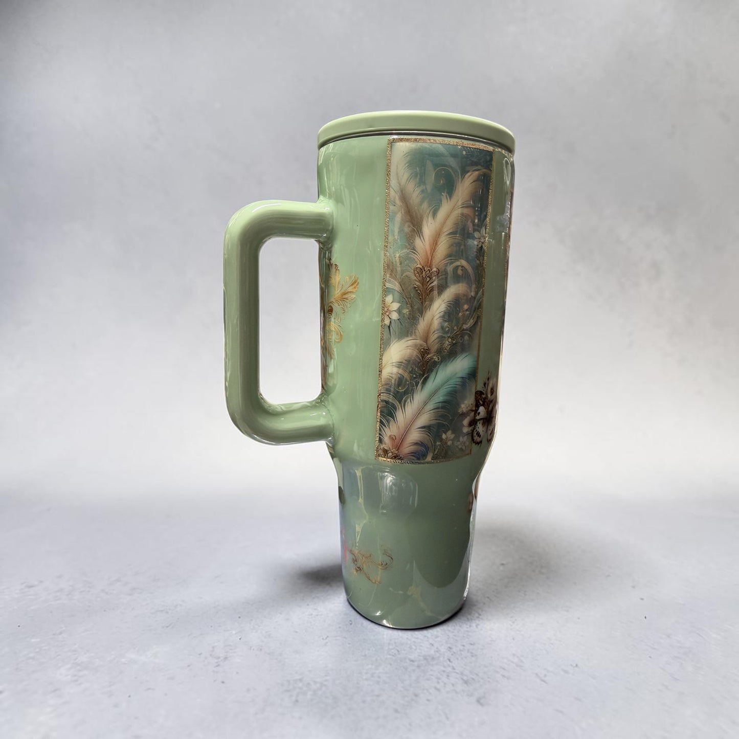 40 oz Cinderella slipper tumbler
