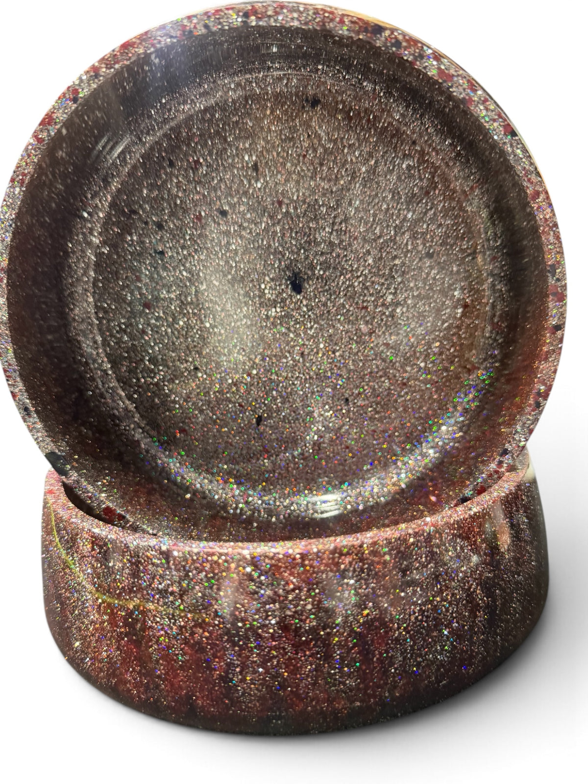 Resin Pet bowl 6 x 6 x 1.5 hand designed