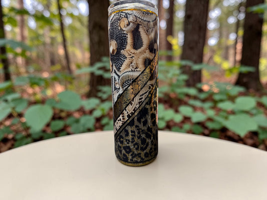 30 oz stunning lace and leopard print design tumbler
